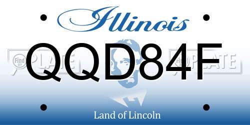 QQD84F Illinois License Plate