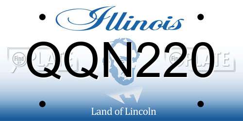 QQN220 Illinois License Plate