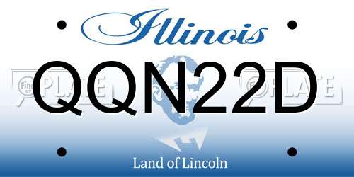 QQN22D Illinois License Plate