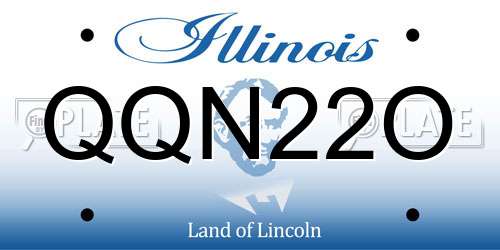 QQN22O Illinois License Plate