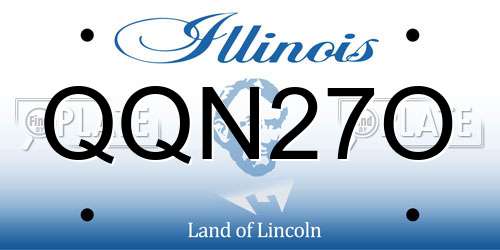 QQN27O Illinois License Plate