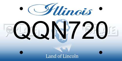 QQN720 Illinois License Plate
