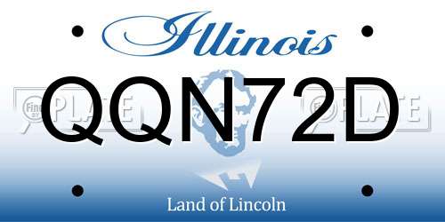 QQN72D Illinois License Plate