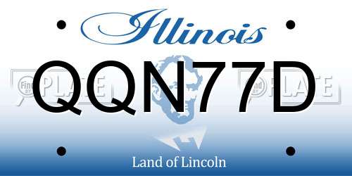 QQN77D Illinois License Plate