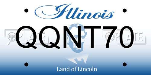 QQNT70 Illinois License Plate