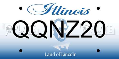 QQNZ20 Illinois License Plate