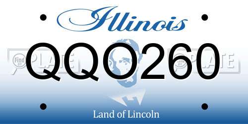 QQO260 Illinois License Plate