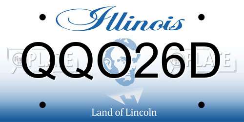 QQO26D Illinois License Plate