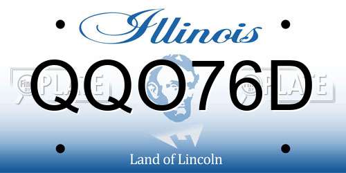 QQO76D Illinois License Plate