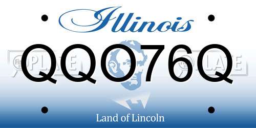 QQO76Q Illinois License Plate