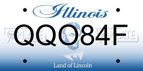 QQO84F Illinois License Plate