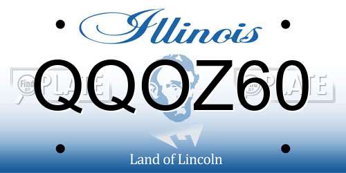 QQOZ60 Illinois License Plate