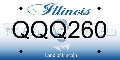 QQQ260 Illinois License Plate