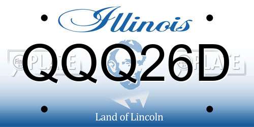 QQQ26D Illinois License Plate