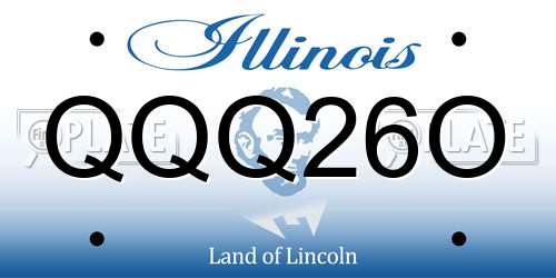 QQQ26O Illinois License Plate