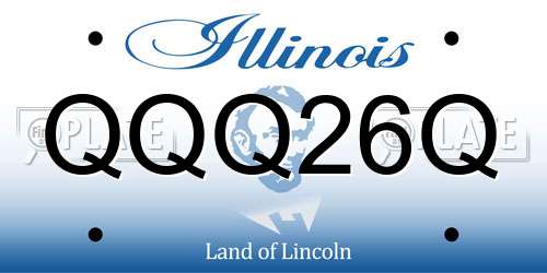 QQQ26Q Illinois License Plate
