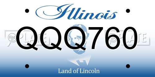 QQQ760 Illinois License Plate