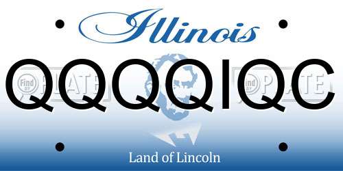 QQQQIQC Illinois License Plate