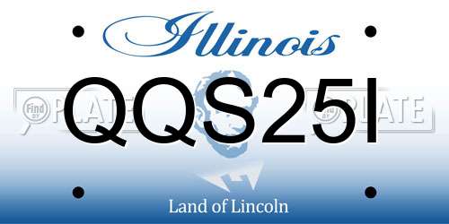 QQS25I Illinois License Plate