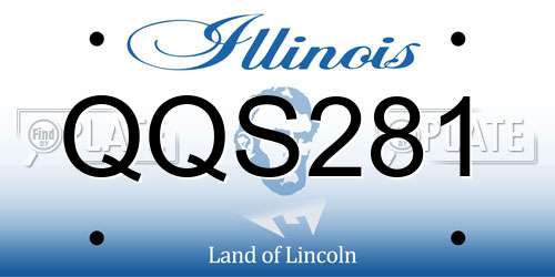 QQS281 Illinois License Plate