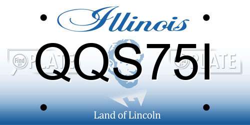 QQS75I Illinois License Plate