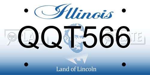 QQT566 Illinois License Plate