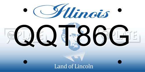 QQT86G Illinois License Plate