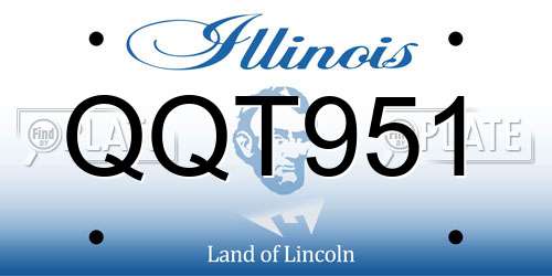 QQT951 Illinois License Plate