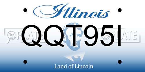 QQT95I Illinois License Plate