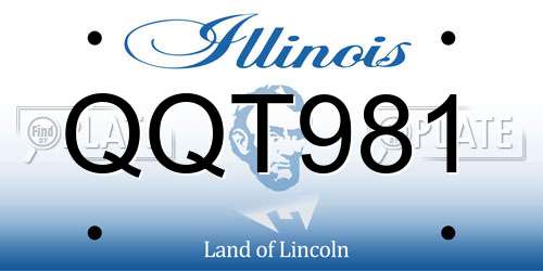 QQT981 Illinois License Plate