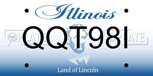 QQT98I Illinois License Plate