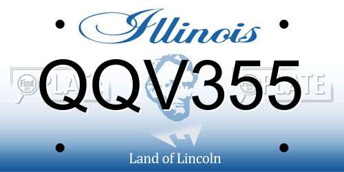 QQV355 Illinois License Plate