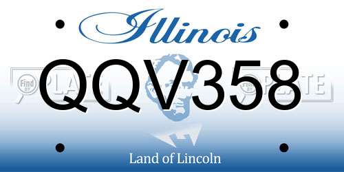 QQV358 Illinois License Plate