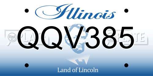 QQV385 Illinois License Plate