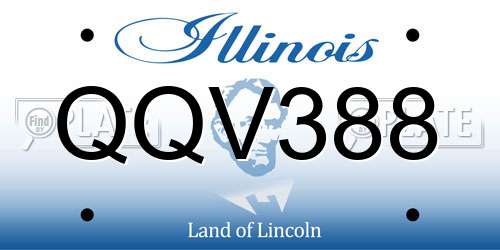 QQV388 Illinois License Plate