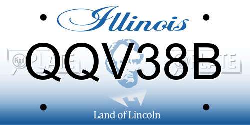 QQV38B Illinois License Plate