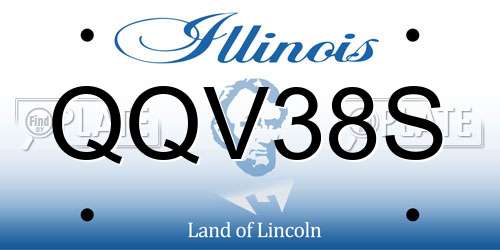 QQV38S Illinois License Plate