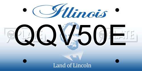 QQV50E Illinois License Plate