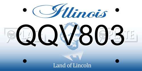 QQV803 Illinois License Plate