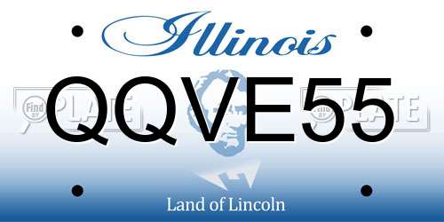QQVE55 Illinois License Plate