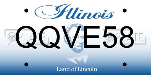 QQVE58 Illinois License Plate