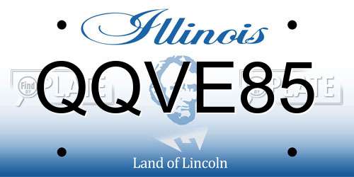 QQVE85 Illinois License Plate