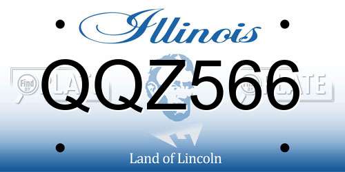 QQZ566 Illinois License Plate