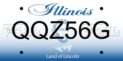 QQZ56G Illinois License Plate