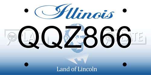 QQZ866 Illinois License Plate