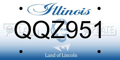 QQZ951 Illinois License Plate