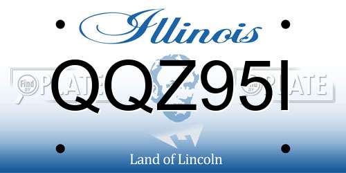 QQZ95I Illinois License Plate