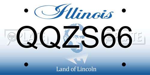 QQZS66 Illinois License Plate