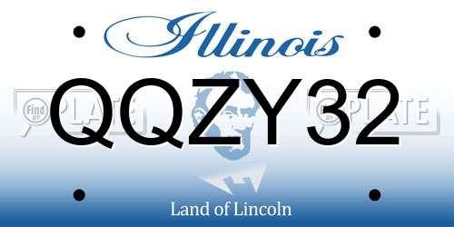 QQZY32 Illinois License Plate
