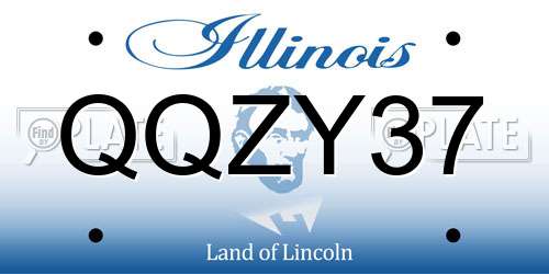 QQZY37 Illinois License Plate
